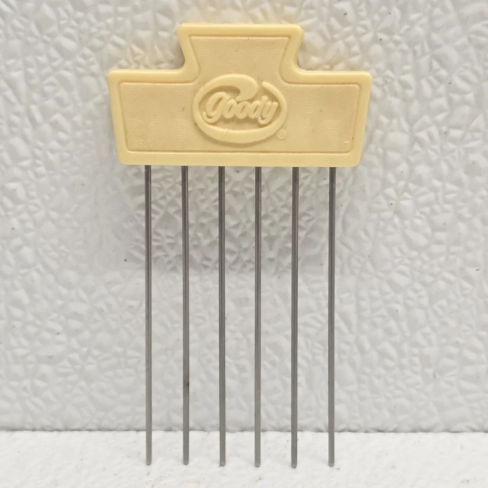 Vintage Goody Hair Lift Picks Lot of 5 Metal Prong Styling Combs USA